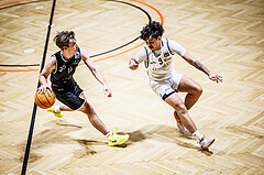 Basketball, Basketball Zweite Liga 2023/24, Grunddurchgang 17.Runde, Basket Flames, Union Deutsch Wagram Alligators, Simon Marek (11), Dean-Leon Cantor (9)