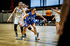 Basketball, Win2Day Basketball Damen Superliga 2023/24, Grunddurchgang 12.Runde, Basket Flames, DBB LZ OÖ, Lena Eichler (6), Ivona Pilic (15)