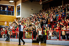 Basketball, win2day Basketball Superliga 2023/24, Grunddurchgang 21.Runde, Traiskirchen Lions, Flyers Wels, Traiskirchen Lions Fans