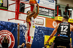 Basketball, win2day Basketball Superliga 2023/24, Grunddurchgang 21.Runde, Traiskirchen Lions, Flyers Wels, Manuel Patterson Jr (1)