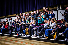Basketball, Basketball Zweite Liga 2023/24, Grunddurchgang 17.Runde, Basket Flames, Union Deutsch Wagram Alligators, Fans, feature