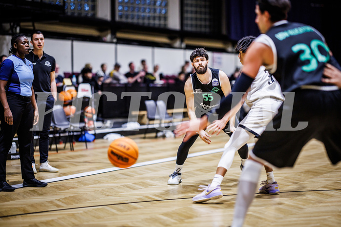 Basketball, Basketball Zweite Liga 2023/24, Grunddurchgang 17.Runde, Basket Flames, Union Deutsch Wagram Alligators, Josip Valentic (55)