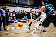 Basketball, Basketball Zweite Liga 2023/24, Grunddurchgang 17.Runde, Basket Flames, Union Deutsch Wagram Alligators, Josip Valentic (55)