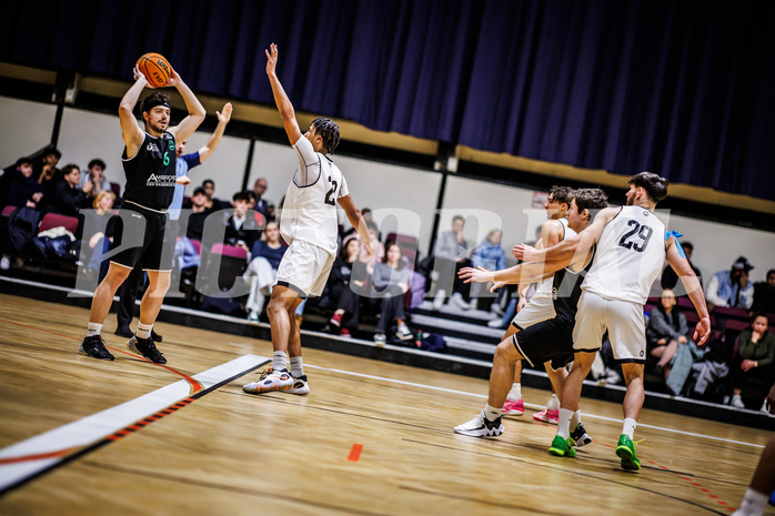 Basketball, Basketball Zweite Liga 2023/24, Grunddurchgang 17.Runde, Basket Flames, Union Deutsch Wagram Alligators, Ognjen Drljaca (6)