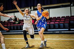 Basketball, Win2Day Basketball Damen Superliga 2023/24, Grunddurchgang 12.Runde, Basket Flames, DBB LZ OÖ, Lena Eichler (6), Ivona Pilic (15)