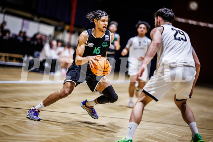 Basketball, Basketball Zweite Liga 2023/24, Grunddurchgang 17.Runde, Basket Flames, Union Deutsch Wagram Alligators, Philip Konate (16)