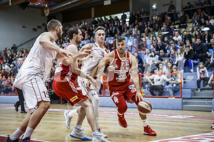 Basketball, Admiral Basketball Superliga 2019/20, Grunddurchgang 2.Runde, Traiskirchen Lions, BC Vienna, Stjepan Stazic (7)