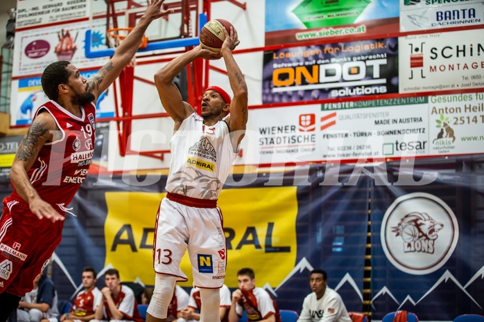 Basketball, Admiral Basketball Superliga 2019/20, Grunddurchgang 2.Runde, Traiskirchen Lions, BC Vienna, Shawn L. Ray (13)