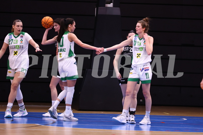02.03.2024, Graz, Raiffeisen Sportpark, Basketball Damen Superliga 2023/24, Grunddurchgang 14.Runde, UBI Holding Graz - Basket Flames Women ,  
