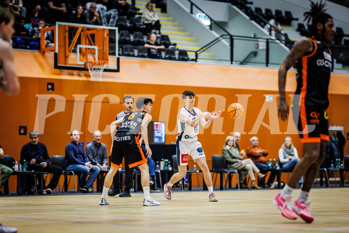 Basketball, Win2Day Superliga 2023/24, 1. Qualifikationsrunde, Vienna Timberwolves, Fürstenfeld Panthers, Jakob Konzet (5)