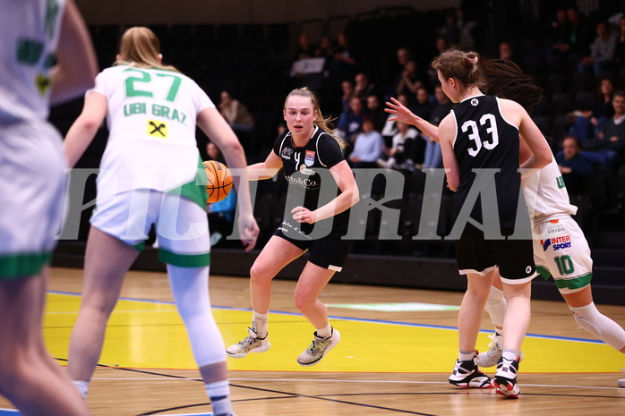 02.03.2024, Graz, Raiffeisen Sportpark, Basketball Damen Superliga 2023/24, Grunddurchgang 14.Runde, UBI Holding Graz - Basket Flames Women ,  