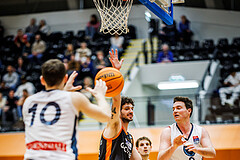 Basketball, Win2Day Superliga 2023/24, 1. Qualifikationsrunde, Vienna Timberwolves, Fürstenfeld Panthers, Phil Steffens (15), Philipp D'Angelo (9)
