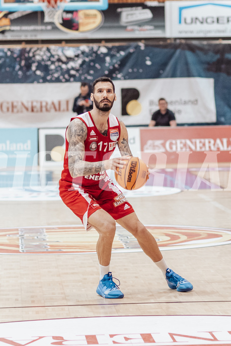 Basketball, Basketball Superliga 2023/24, Qualifikationsrunde 1., Oberwart Gunners, BC Vienna, Ivan Siriscevic (17)