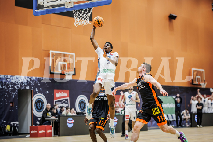 Basketball, Win2Day Superliga 2023/24, 1. Qualifikationsrunde, Vienna Timberwolves, Fürstenfeld Panthers, Nnadalu Noble (3)