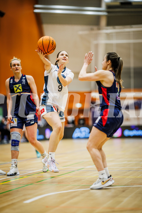 Basketball, Win2Day Basketball Damen Superliga 2023/24, Grunddurchgang 14.Runde, Vienna Timberwolves, SKN St. Pölten, Lara Binder (9)