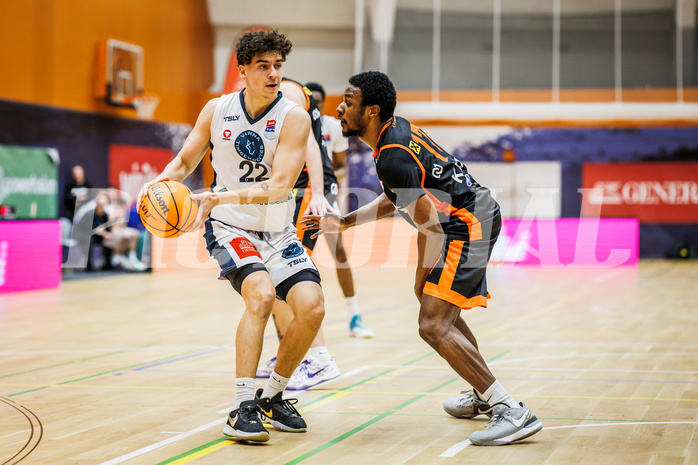 Basketball, Win2Day Superliga 2023/24, 1. Qualifikationsrunde, Vienna Timberwolves, Fürstenfeld Panthers, Daniele Kuchar (22)