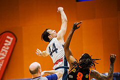 Basketball, Win2Day Superliga 2023/24, 1. Qualifikationsrunde, Vienna Timberwolves, Fürstenfeld Panthers, Ivor Kuresevic (44), Joe Hampton (9)
