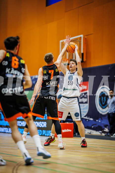 Basketball, Win2Day Superliga 2023/24, 1. Qualifikationsrunde, Vienna Timberwolves, Fürstenfeld Panthers, Jonas John (99)