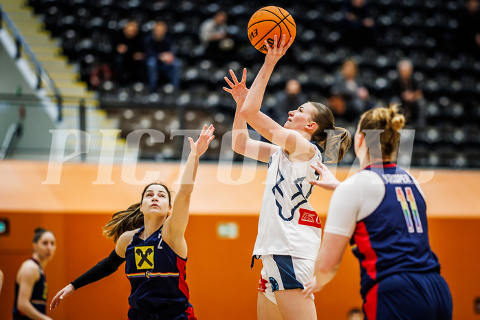 Basketball, Win2Day Basketball Damen Superliga 2023/24, Grunddurchgang 14.Runde, Vienna Timberwolves, SKN St. Pölten, Melanie Fischer (14)