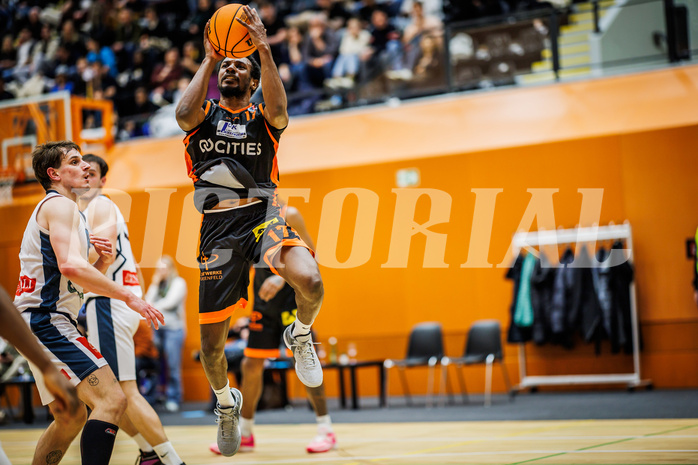 Basketball, Win2Day Superliga 2023/24, 1. Qualifikationsrunde, Vienna Timberwolves, Fürstenfeld Panthers, Hegel Augustin (17)