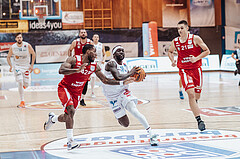 Basketball, Basketball Superliga 2023/24, Qualifikationsrunde 1., Oberwart Gunners, BC Vienna, Demarkus Stuckey Jr. (42), Munis Tutu (10), Aron Stazic (21)