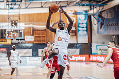 Basketball, Basketball Superliga 2023/24, Qualifikationsrunde 1., Oberwart Gunners, BC Vienna, Shaquille Rombley (5)