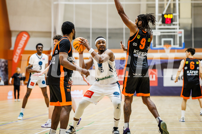 Basketball, Win2Day Superliga 2023/24, 1. Qualifikationsrunde, Vienna Timberwolves, Fürstenfeld Panthers, William Emiohe (15)