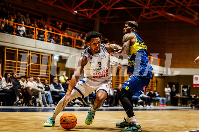 Basketball, win2day Basketball Superliga 2024/25, Grunddurchgang Runde 13, BBC Nord Dragonz, UBSC Graz, Rayshawn Mart (3)