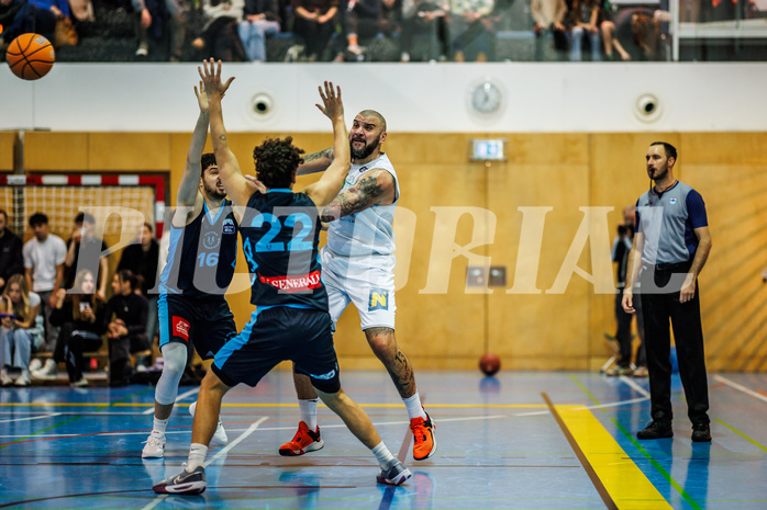 Basketball, Basketball Zweite Liga 2024/25, Grunddurchgang 13.Runde, UDW Alligators, Vienna Timberwolves, Nebosja Dukic (18)