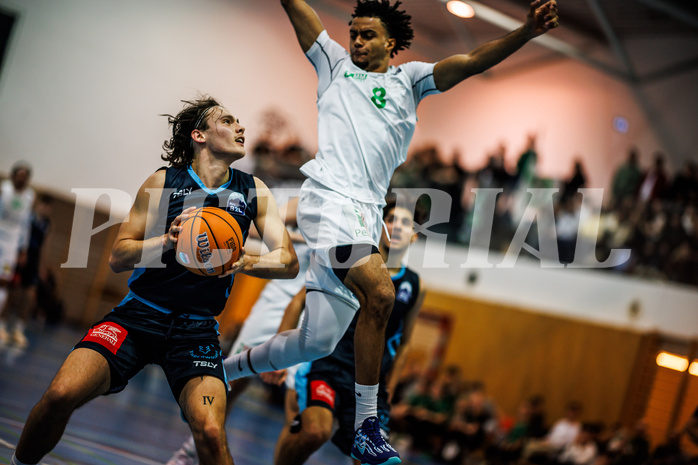 Basketball, Basketball Zweite Liga 2024/25, Grunddurchgang 13.Runde, UDW Alligators, Vienna Timberwolves, Ivor Kuresevic (44), Steven Kaltenbrunner (8)