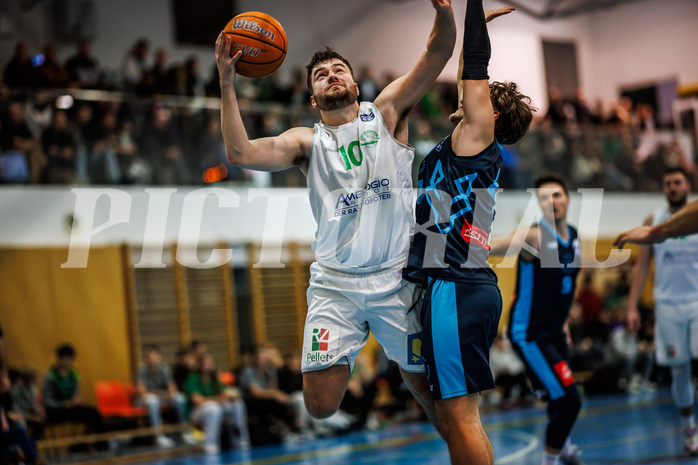 Basketball, Basketball Zweite Liga 2024/25, Grunddurchgang 13.Runde, UDW Alligators, Vienna Timberwolves, Daniel Schuch (10)