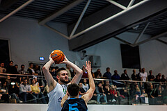 Basketball, Basketball Zweite Liga 2024/25, Grunddurchgang 13.Runde, UDW Alligators, Vienna Timberwolves, Matej Drgon (12)