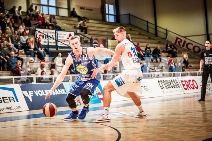 Basketball, ABL 2017/18, Grunddurchgang 31.Runde, Oberwart Gunners, Gmunden Swans, Matthias Linortner (12)