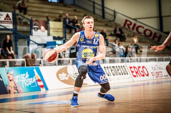 Basketball, ABL 2017/18, Grunddurchgang 31.Runde, Oberwart Gunners, Gmunden Swans, Matthias Linortner (12)