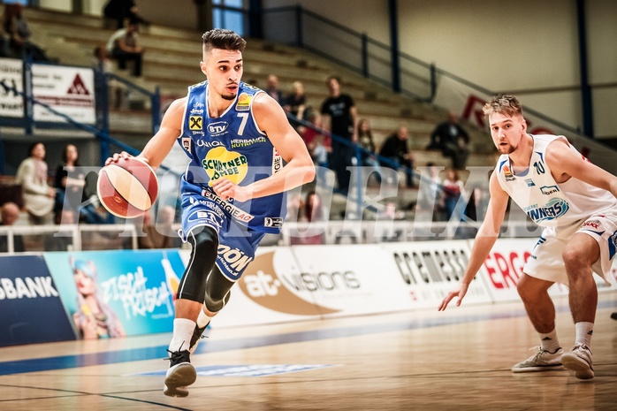 Basketball, ABL 2017/18, Grunddurchgang 31.Runde, Oberwart Gunners, Gmunden Swans, Adrian Mitchell (7)