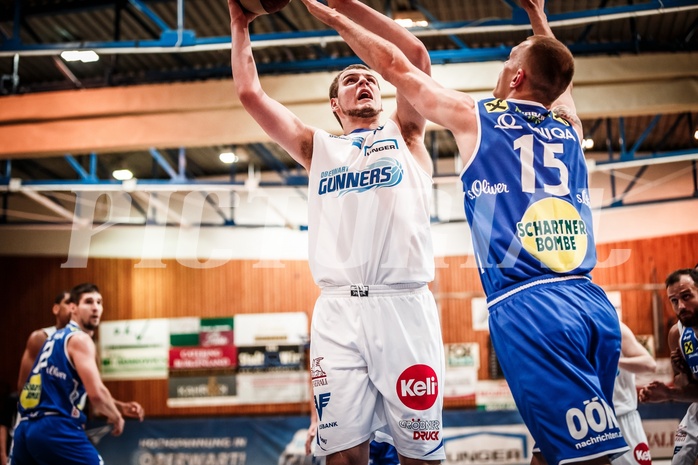 Basketball, ABL 2017/18, Grunddurchgang 31.Runde, Oberwart Gunners, Gmunden Swans, Renato Poljak (16)