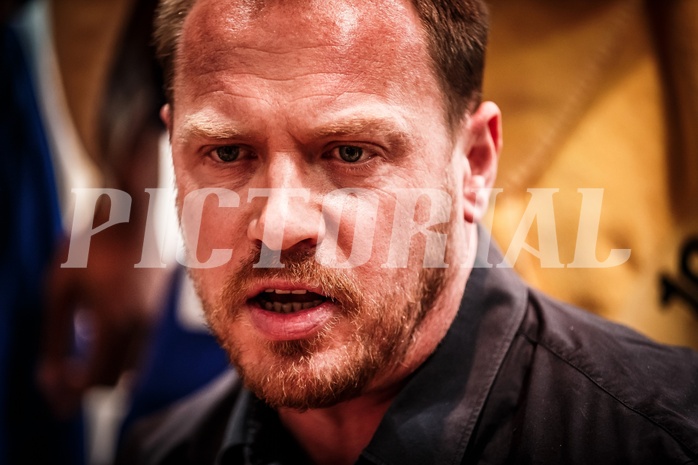 Basketball, ABL 2017/18, Grunddurchgang 31.Runde, Oberwart Gunners, Gmunden Swans, Bernd Wimmer (Headcoach)