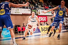 Basketball, ABL 2017/18, Grunddurchgang 31.Runde, Oberwart Gunners, Gmunden Swans, Sebastian Käferle (7)