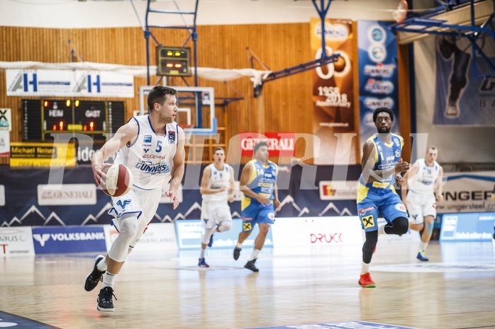 Basketball, Admiral Basketball Superliga 2019/20, Grunddurchgang 6.Runde, Oberwart Gunners, St. Pölten, Andrius Mikutis (5)