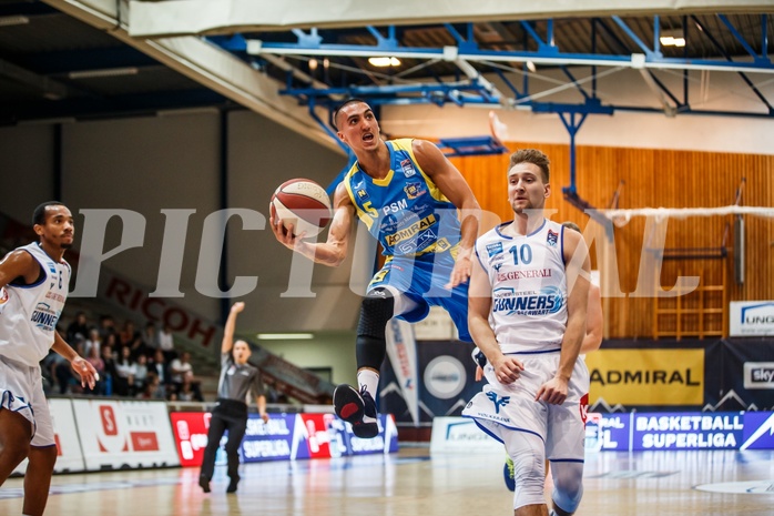 Basketball, Admiral Basketball Superliga 2019/20, Grunddurchgang 6.Runde, Oberwart Gunners, St. Pölten, Philip Jalalpoor (5)