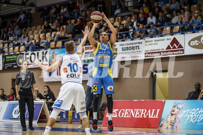 Basketball, Admiral Basketball Superliga 2019/20, Grunddurchgang 6.Runde, Oberwart Gunners, St. Pölten, Philip Jalalpoor (5)