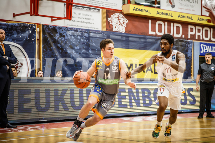 Basketball, bet-at-home Basketball Superliga 2021/22, Grunddurchgang18.Runde, Traiskirchen Lions, Klosterneuburg Dukes, Valentin Bauer (14)