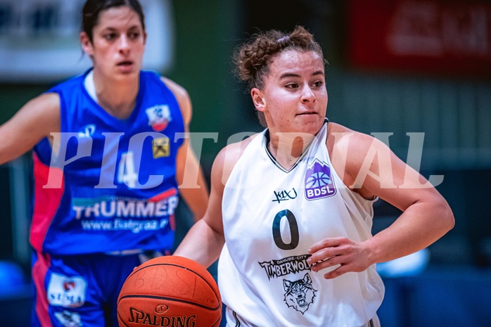 Basketball Basketball Damen Superliga 2021/22, Grunddurchgang 12.Runde Vienna D.C. Timberwolves vs. UBSC-DBBC Graz
