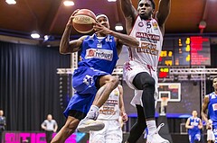 Basketball, ABL 2016/17, Grunddurchgang 18.Runde, BC Vienna, Oberwart Gunners, Derek Jackson Jr. (6), Anthony Clemmons (5)