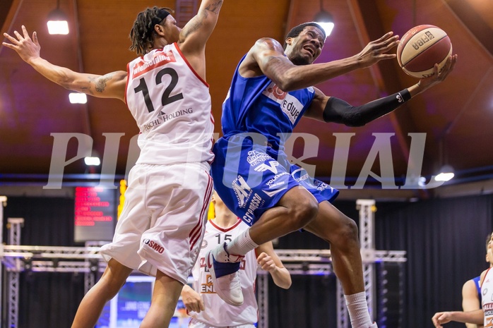 Basketball, ABL 2016/17, Grunddurchgang 18.Runde, BC Vienna, Oberwart Gunners, Andell Cumberbatch (13), Chris Ferguson (12)