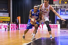 Basketball, ABL 2016/17, Grunddurchgang 18.Runde, BC Vienna, Oberwart Gunners, Derek Jackson Jr. (6), Aleksandar Andjelkovic (15)