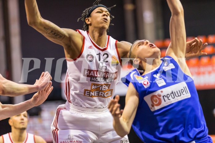 Basketball, ABL 2016/17, Grunddurchgang 18.Runde, BC Vienna, Oberwart Gunners, Sebastian Kaeferle (7), Chris Ferguson (12)