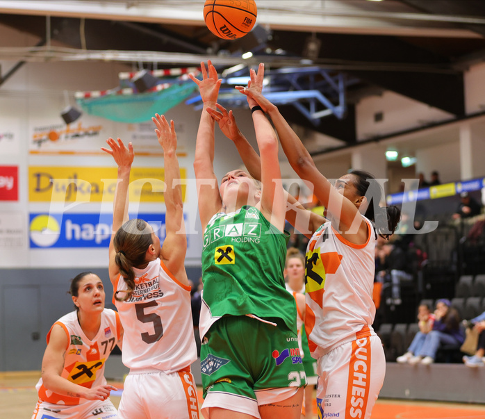 Basketball Damen Superliga 2023/24, Playoff, Semifinale Spiel 1 BK Duchess Klosterneuburg vs. UBI Graz


