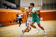 Basketball, Basketball Zweite Liga 2024/25, Grunddurchgang 14.Runde, Vienna Timberwolves, KOS Celovec, Daniele Kuchar (22), Mauro Gerszke (7)