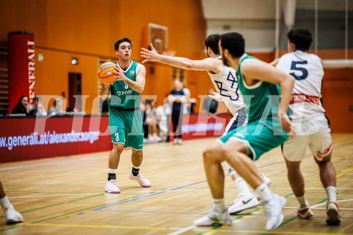 Basketball, Basketball Zweite Liga 2024/25, Grunddurchgang 14.Runde, Vienna Timberwolves, KOS Celovec, Niklas Michel (3)